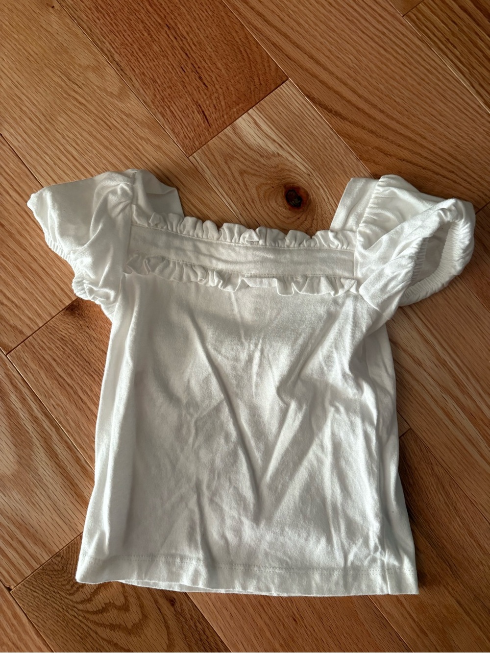 Janie and Jack White Ruffled Square-Neck Top